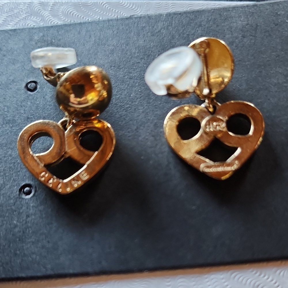 Celine Gold Heart Earrings